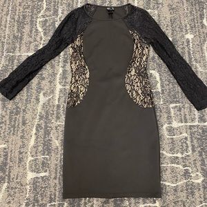 En Focus Studio Black / nude dress, size 8 Used but good shape. $40